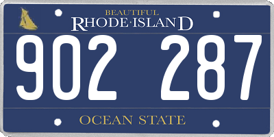 RI license plate 902287