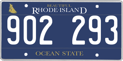 RI license plate 902293