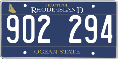 RI license plate 902294