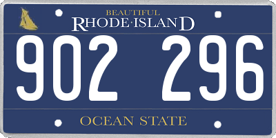 RI license plate 902296