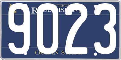 RI license plate 9023