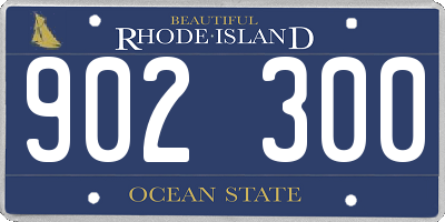 RI license plate 902300