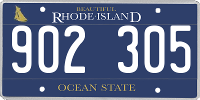 RI license plate 902305