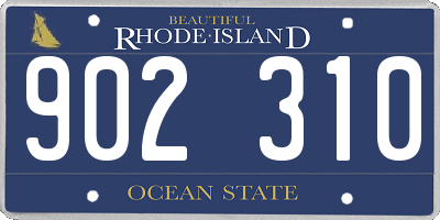 RI license plate 902310