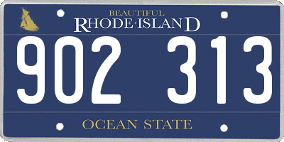 RI license plate 902313