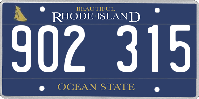 RI license plate 902315