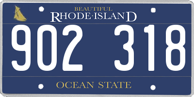 RI license plate 902318