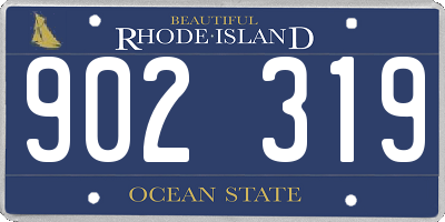 RI license plate 902319