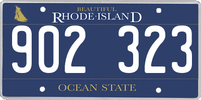 RI license plate 902323