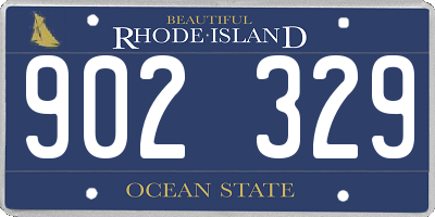 RI license plate 902329