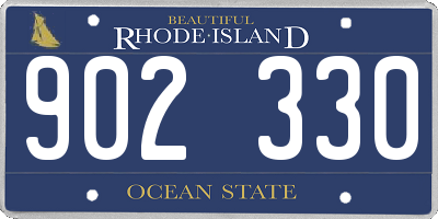 RI license plate 902330