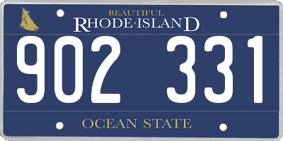 RI license plate 902331