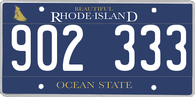 RI license plate 902333