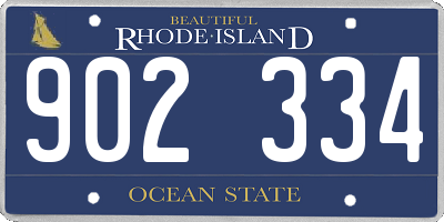 RI license plate 902334
