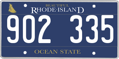 RI license plate 902335
