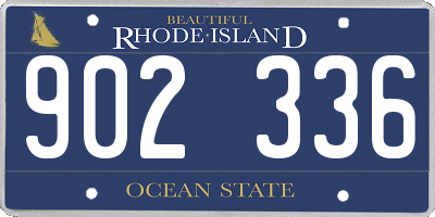 RI license plate 902336