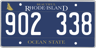 RI license plate 902338