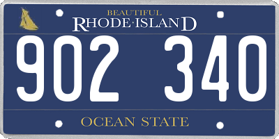 RI license plate 902340