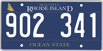 RI license plate 902341