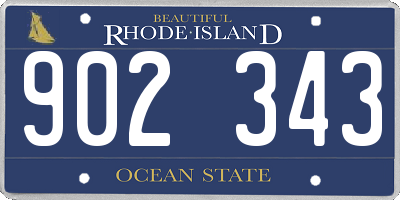 RI license plate 902343