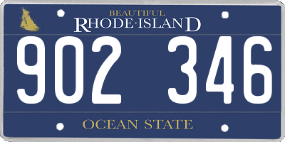 RI license plate 902346