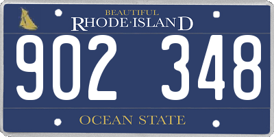 RI license plate 902348