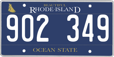 RI license plate 902349