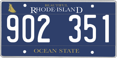 RI license plate 902351