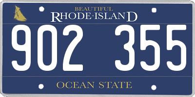 RI license plate 902355