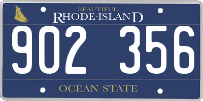 RI license plate 902356