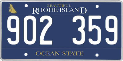 RI license plate 902359