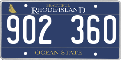 RI license plate 902360