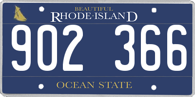RI license plate 902366