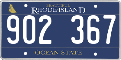 RI license plate 902367