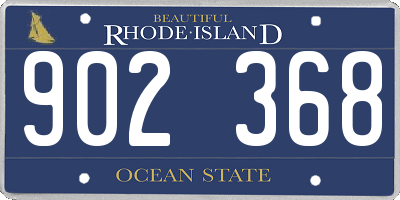 RI license plate 902368