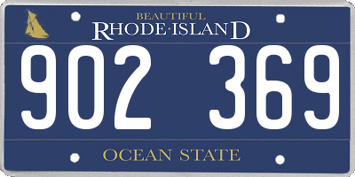 RI license plate 902369