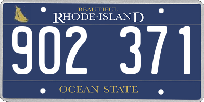 RI license plate 902371