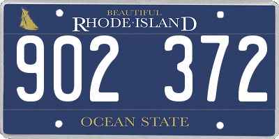 RI license plate 902372