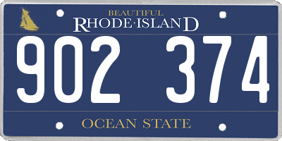 RI license plate 902374