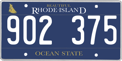RI license plate 902375