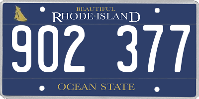 RI license plate 902377