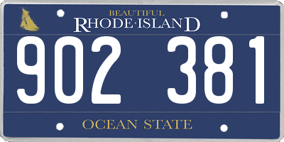 RI license plate 902381