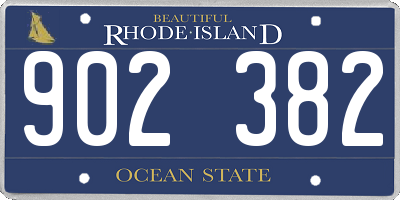 RI license plate 902382