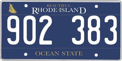 RI license plate 902383