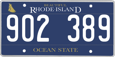 RI license plate 902389