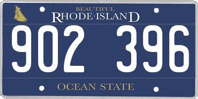 RI license plate 902396