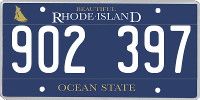 RI license plate 902397