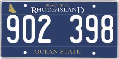 RI license plate 902398