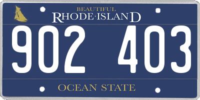 RI license plate 902403
