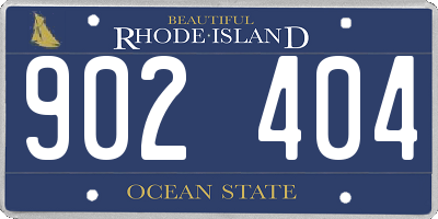 RI license plate 902404